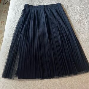 Banana Republic Navy Blue A-Line Midi Skirt for Cocktail